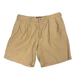 Polo Ralph‎ Lauren Linen Shorts Men's 38 Tan Chino Lightweight 9" Inseam Preppy